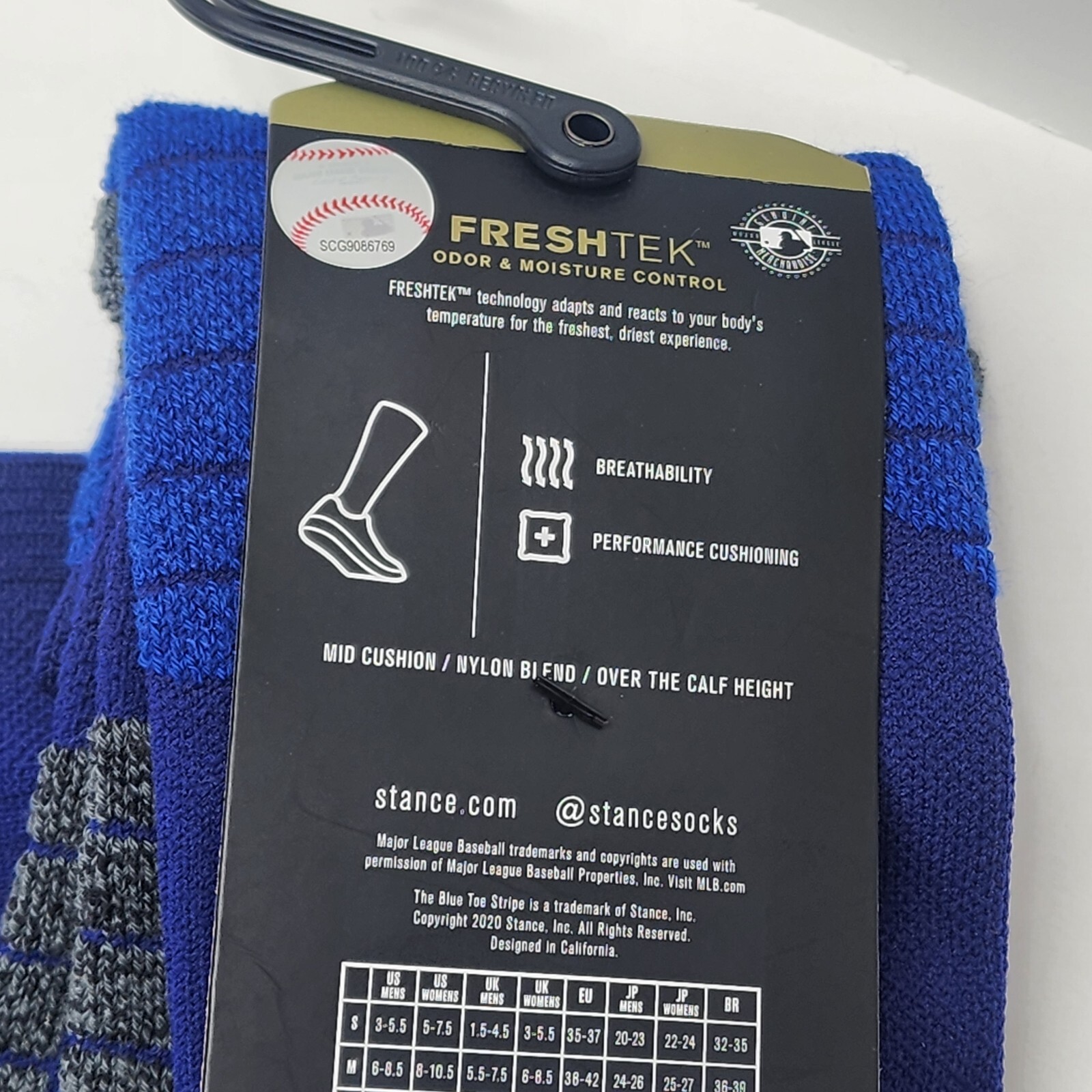 Stance Baseball Socks Mens L Seattle Mariners MLB Navy Diamond Pro OTC Freshtek