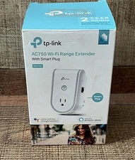 TP-LINK AC750 Wifi Range Extender with Smart Plug - White (RE270K)