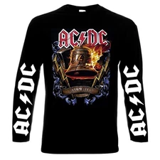 AC DC men's long sleeve t-shirt,100% cotton,S to 5XL
