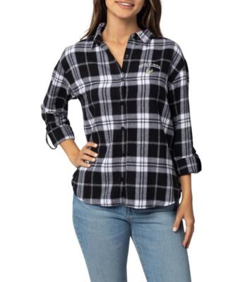 Women's South Florida USF Bulls Flannel Boyfriend Weekender Plaid Shirt