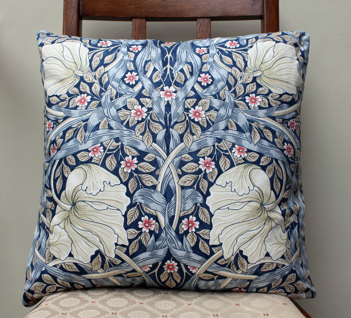 William Morris Pimpernel Blue Cushion Cover 16" - Morris & Co Fabric | eBay