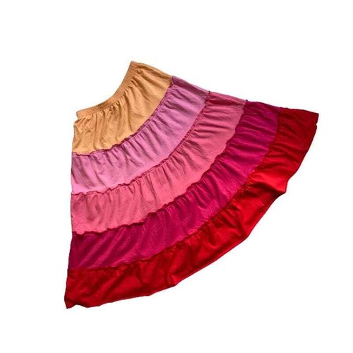 Garnet Hill GH Girls' Cotton Tiered Knit Skirt sz14 +3Reusuable Sandwich bag NEW - Picture 4 of 12