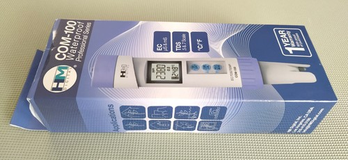 Medidor/probador combinado impermeable HM Digital COM-100 TDS/EC/T, conductividad - Imagen 5 de 6