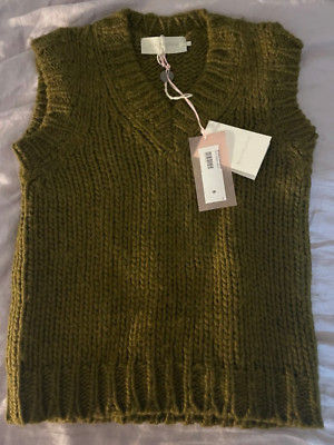  NWT L'Autre Chose Alpaca Wool Sweater Vest, S
