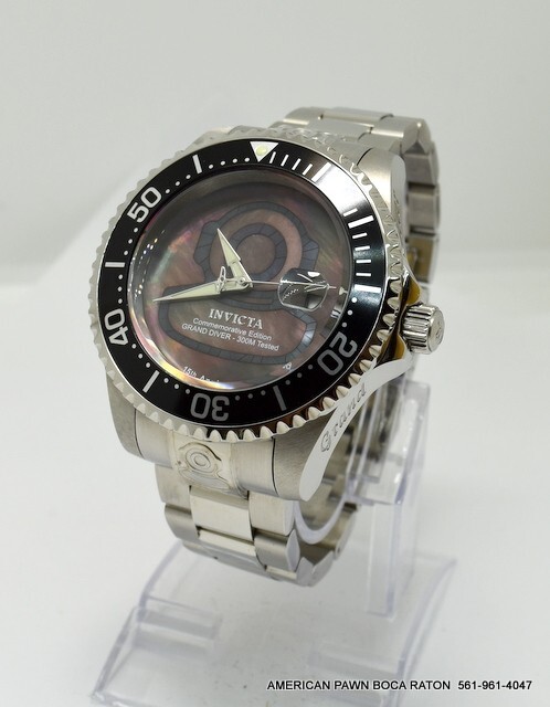 Invicta Grand Diver 15th Anniv Automatic Black MOP Dial Watch 47mm