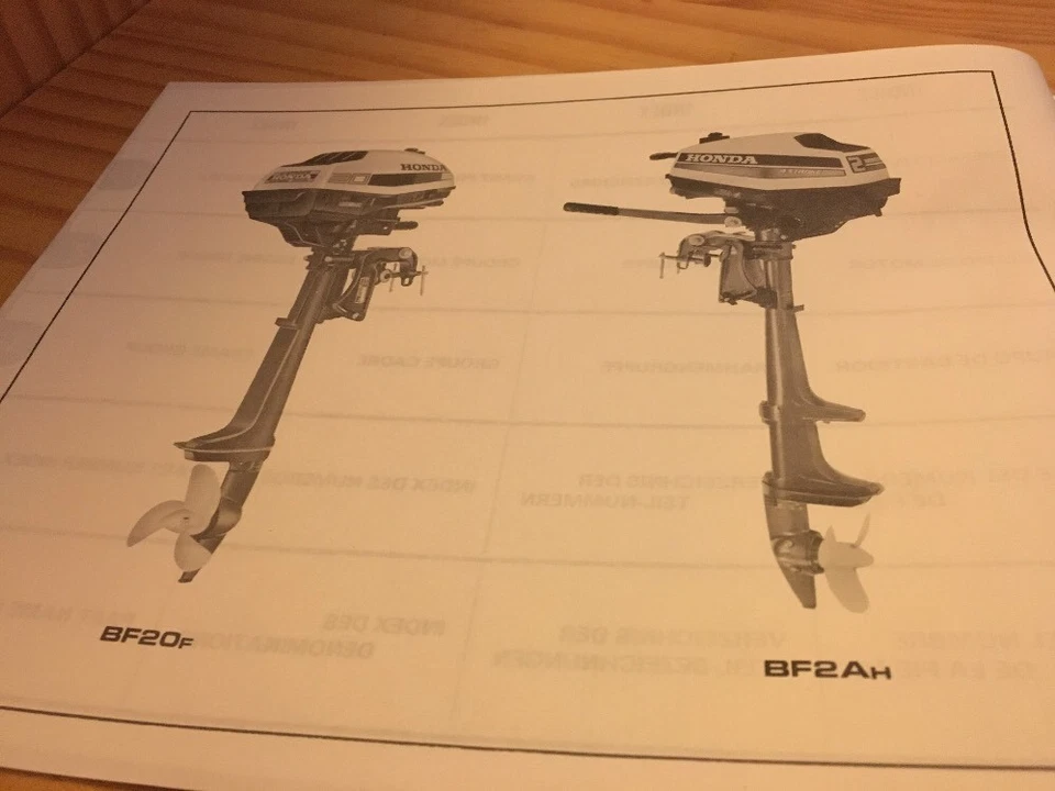 moteur hors bord Honda BF20F BF2AH BF2AK BF2AM liste piéce détachée part list - Photo 2/4