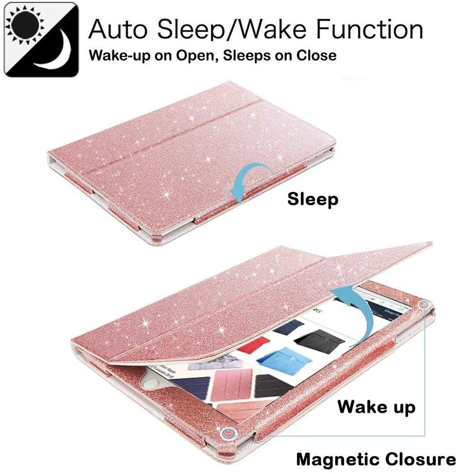 Glitter Leather Smart iPad Case Cover Apple iPad Air 4 ipad 10.2 (2021) Air 2 - Image 2 of 4