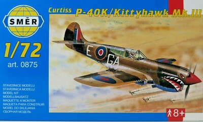 SMER CURTIS P.40K/Kitty Hawk,Royal Air Force,Bausatz 1:72,0875,40 Teile,OVP,NEU