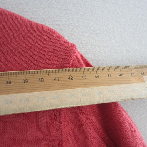 Jacqui E Top Womens Jumper 14 Orange Tight Knit Pullover Sweater Short Sleeve - Picture 9 of 14