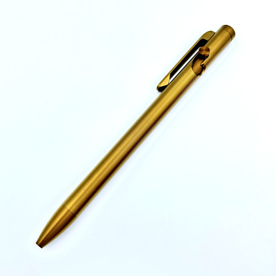 Tactile Turn - Titanium Slim Bolt Action Standard Size Pen Custom Bronze Color