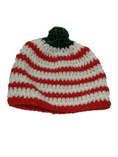 NEW handmade crocheted newborn baby hat yarn christmas