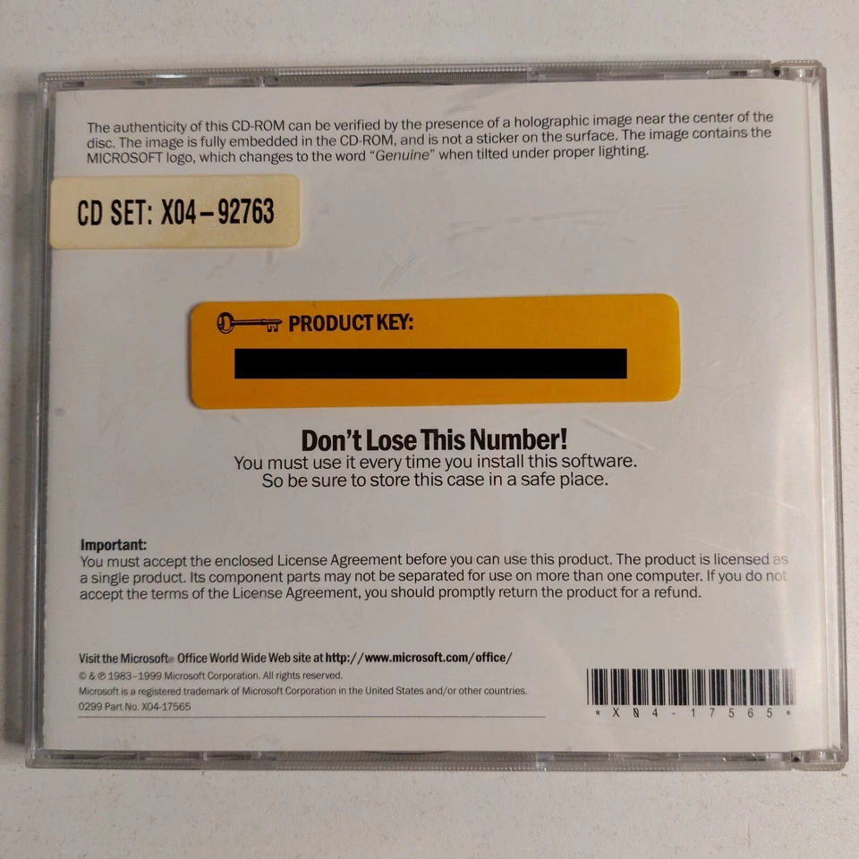 Genuine Microsoft Office 2000 Professional Upgrade With Original Key - Image 2 of 4