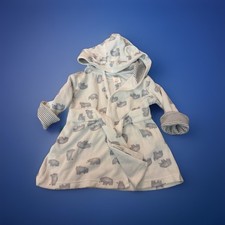 Carter's Just One You Baby Bear Bath Robe White 0-9 Months Boy Or Girl New