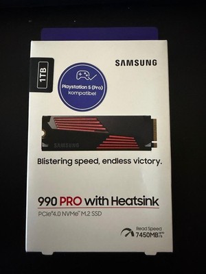 Samsung 990 Pro 1TB SSD PS5 Pro kompatibel M.2 NVMe Heatsink MZ-V9P1T0GW