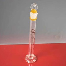 10ml Transparent Graduated Measuring Cylinder w/ Stopper Laboratory Glassware