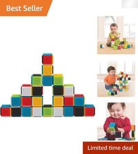 Colorful 24-Piece Interlocking Sensory Blocks - Perfect Gift for Toddlers