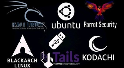Linux Multi Boot Live W/Install USB Kali Parrot Ubuntu BlackArch Tails Kodachi