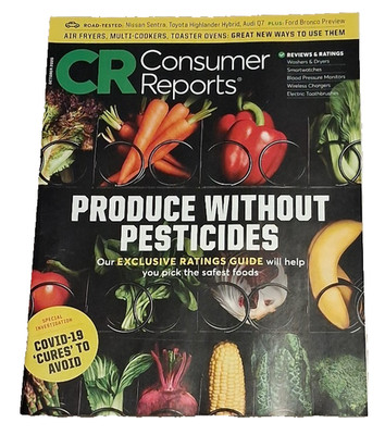 CONSUMER REPORTS OCT 2020 PRODUCE WITHOUT PESTICIDES, BP MONITORS, COVID CURES