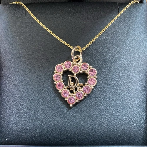 Collana DIOR con cerniera rosa chiaro