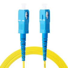 33ft OS2 SC To SC Fiber Patch Cable Single Mode Simplex 10GB SMF 9/125m Yellow