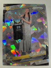 2025 Panini Prizm WNBA Ajsa Sivka Silver Cracked Ice Rookie Chicago Sky #85 RC