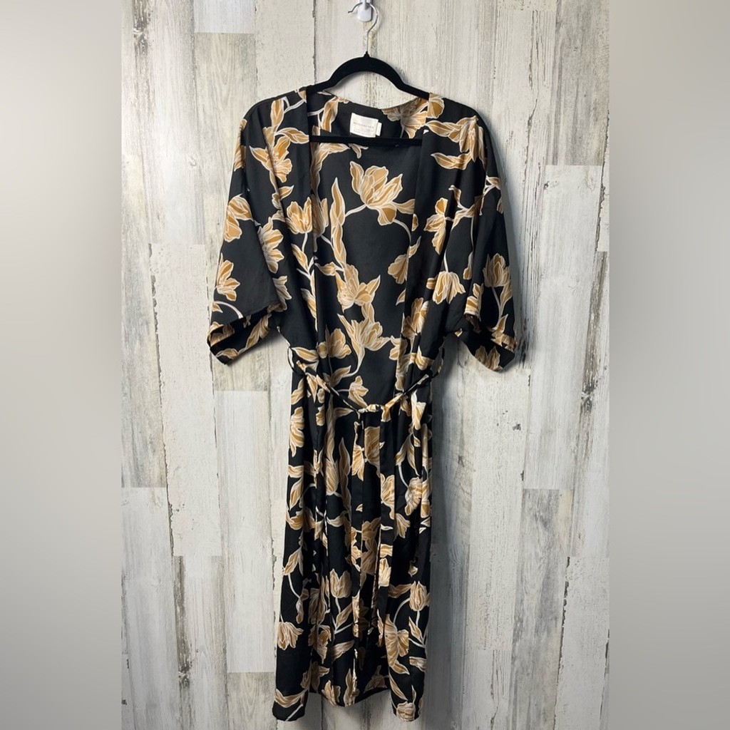 Maison du Soir Floral Kimono Robe Topper Sz S/M B… - image 4