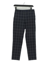 Uniqlo Women's Suit Trousers S Blue Polyester with Elastane, Viscose Dress Pants