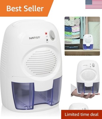 Portable Thermo-Electric Dehumidifier for Closets, RVs, and Basements - White