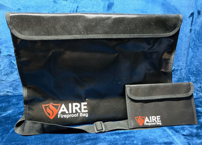  Large Fireproof Bag 5200  Heat XX-Large + Small 5200°f Black Fireproof Bag