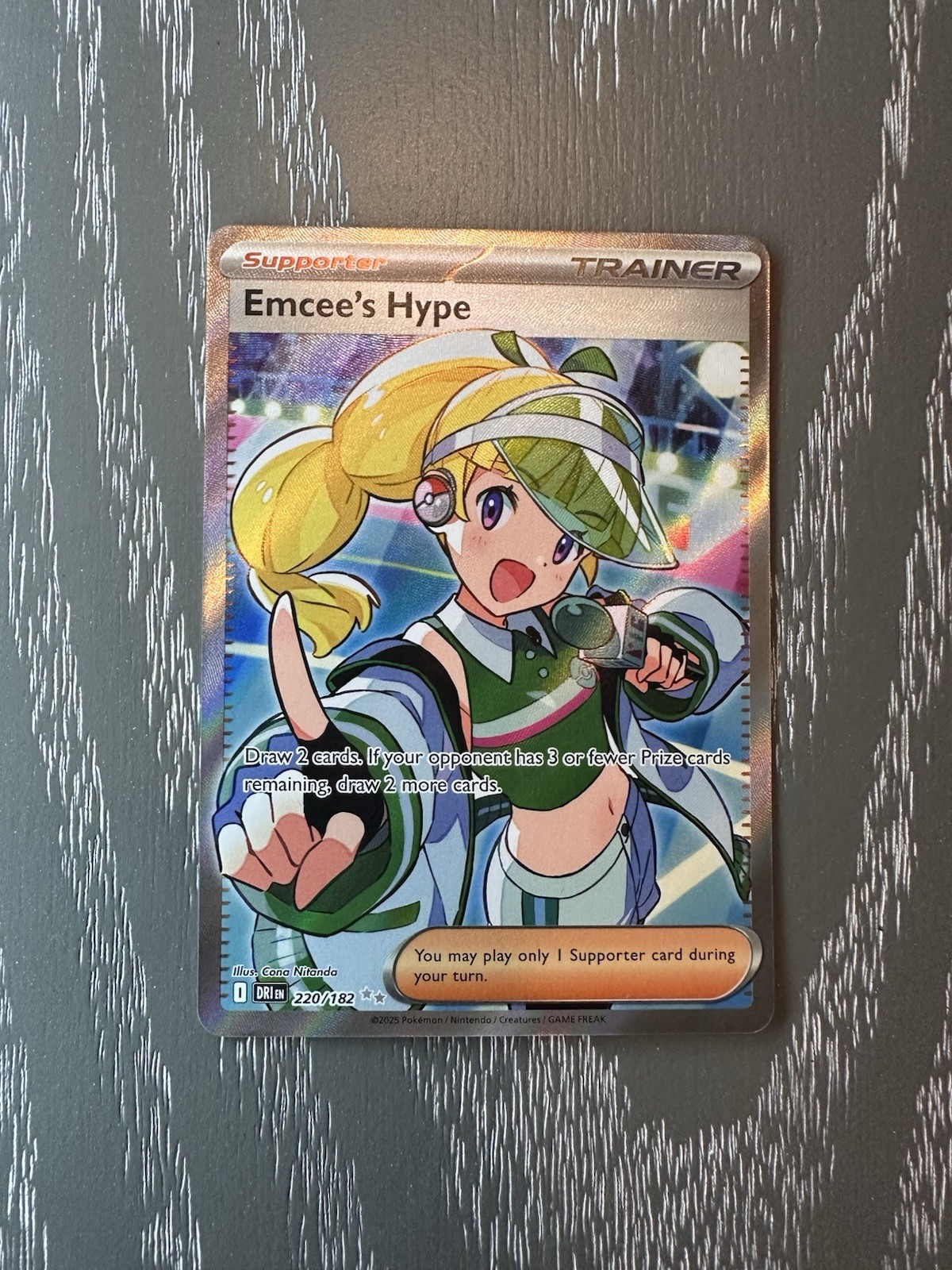 Emcee's Hype 220/182 Sv10: Destined Rivals Holo Pokemon TCG MINT