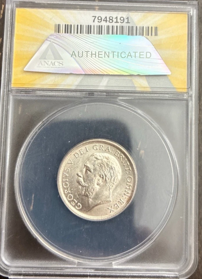 1914 Shilling Great Britain ANACS MS64 Silver “Toned”￼￼ - Image 2 of 3