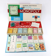 Vtg 1961 Monopoly Board Game Parker Brothers 100 Complete Free Ship