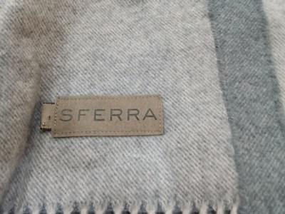 Sferra throw wool cashmere 2 tone gray