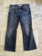 AMO Kick Crop Rascal Jeans Black Size 25 Made In USA