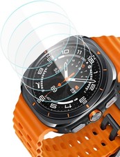 4 Pack Tempered Glass Screen Protector for Samsung Galaxy Watch Ultra 47mm, Anti