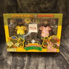 NECA TMNT Ninja Turtles Vacation Michelangelo & Raphael SEALED FIGURE 2 Pack
