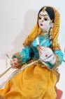VTG Beautiful Handmade Indian Doll Woman Churning Butter Pottery Face & Hands  — photo 3