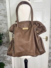 Russell & Bromley Brown Snakeskin Leather Handbag – Large – Excellent Condition