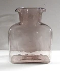 Blenko Glass ORCHID #384 Water Bottle Blenko Etching and Walter Blenko Signature