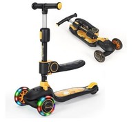 Kinderroller Mit Sitz Und Pu-RäDern, Faltbarer Scooter FüR Kinder Von 1–8 Jahren