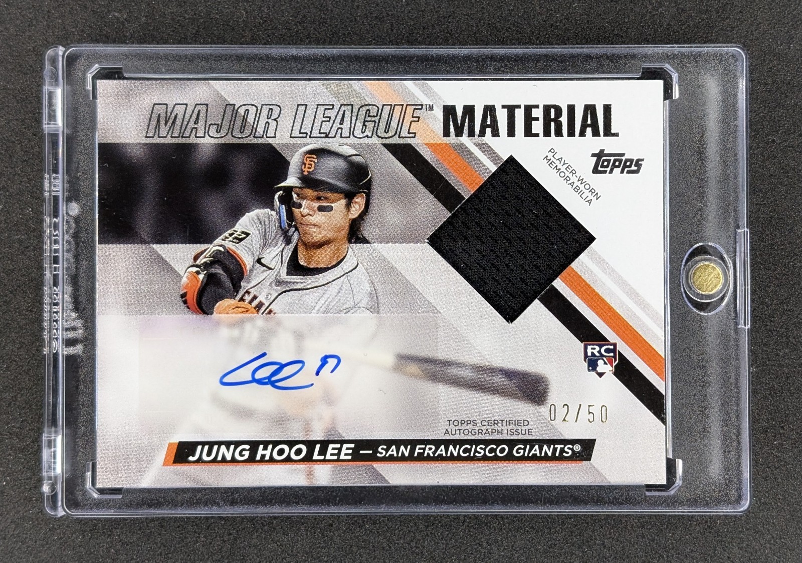 2024 Topps Update Major League Materials Jung Hoo Lee Rookie Patch Auto /50