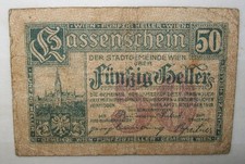 N°162V BANKNOTE OSTERREICH GUTSCHEIN 1920