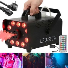 500W Nebelmaschine mit RGB 10 LED Bühnenlicht Party Disco DJ Show Rauchmaschine