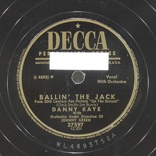 DANNY KAYE On Riviera / Ballin' Jack DECCA 27597 VG 78 RPM 1951  Soundtrack  10"