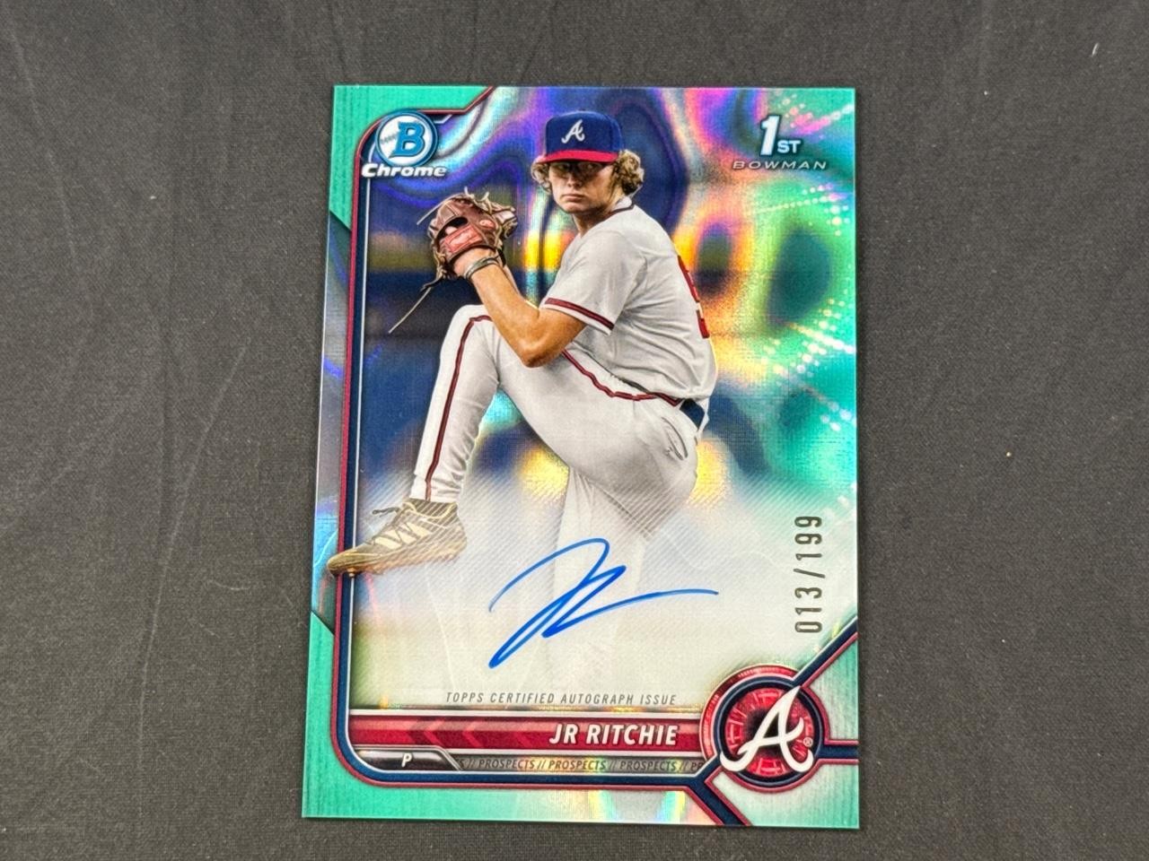 2022 BOWMAN DRAFT CHROME JR RITCHIE CDA-JR 1ST AQUA LAVA REFRACTOR AUTO 13/199
