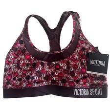 Victoria  s Secret Sport Bra The Player Racerback Gem Print Size M New w/ Tags