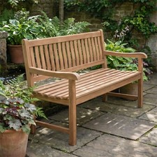 Flores 3 Seater Traditional Hardwood Garden Bench 150 Certified Indonesian Teak