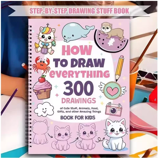 How to Draw Anything for Kids: 300 Drawings of Cute Things, Animals, Holidays .. - Image 4 of 4
