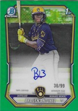 2026 Bowman Chrome Brailyn Antunez Green Refractor 1st Bowman Autograph #36/99