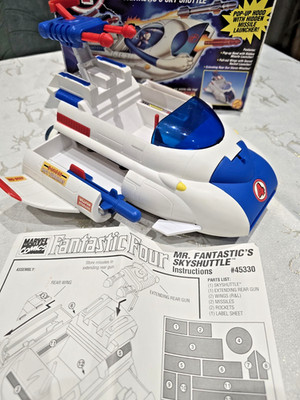 Fantastic Four 4 Mr Fantastic's Sky Shuttle selten 1995 Toy Biz Marvel Sammlerstück